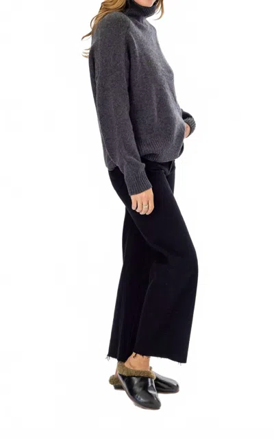Doffer Boys The Perfect Turtleneck Sweater In Charcoal In Gray