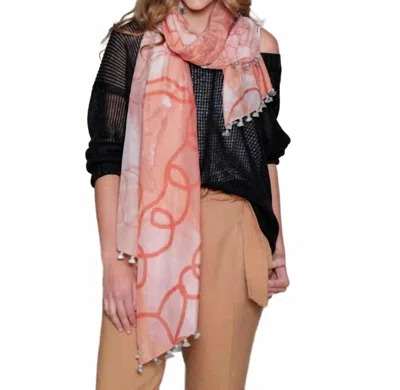 Dog & Boy Morning Scarf In Peach/pink