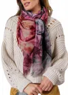Dog & Boy Trenchant Merino Wool Scarf In Red/burgundy/pink Multi In Multi