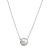 DOGEARED I LOVE MOM PEARL NECKLACE IN SILVER