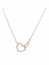 DOGEARED MOTHER + DAUGHTER NECKLACE IN SILVER