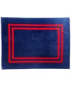 Dohler Navy & Red Beach Blanket/towel For Two In Navy