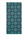 Dohler Set Of 2 Batik Blue Beach Towels