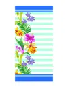 Dohler Set Of 2 Floral & Stripes Beach Towels