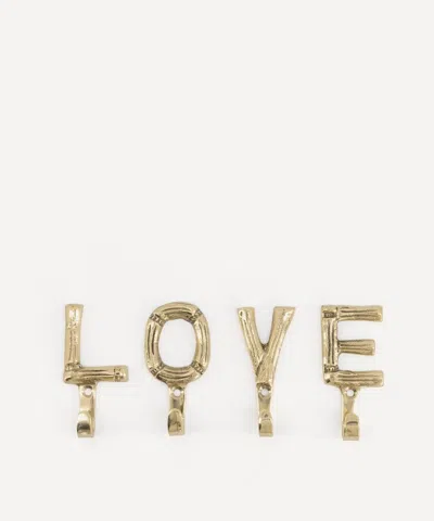 Doing Goods Bodhi Bamboo Brass Love Hook Set