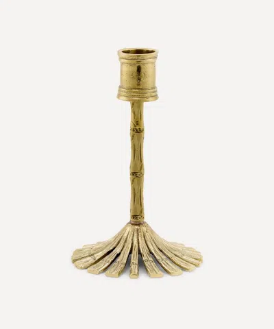 Doing Goods Brass Bamboo Short Candle Holder