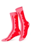 Doiy Assorted 2-pack Happy Birthday 3d Crew Socks In Red