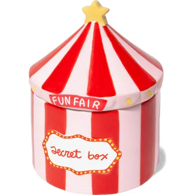 Doiy Funfair Ceramic Storage Box In Red