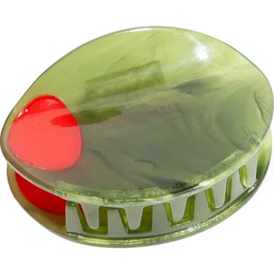 Doiy Olive Claw Clip In Green