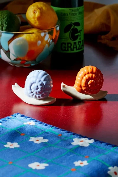 Doiy Snail Salt & Pepper Shaker Set In Assorted At Urban Outfitters In Multi