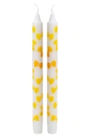 Doiy The Dolce Vita Collection 2-pack Farfalle Taper Candles In Yellow
