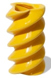 Doiy The Dolce Vita Collection Fusilli Ceramic Vase In Yellow