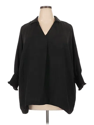 Pre-owned Dokotoo 3/4 Sleeve Blouse In Black