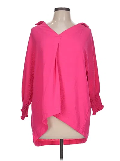 Pre-owned Dokotoo 3/4 Sleeve Blouse In Pink