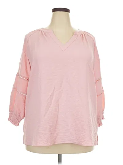 Pre-owned Dokotoo 3/4 Sleeve Blouse In Pink