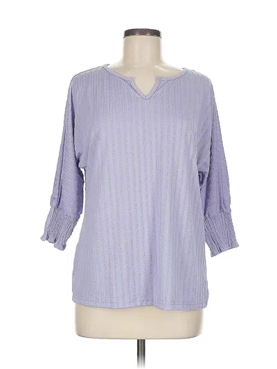 Pre-owned Dokotoo 3/4 Sleeve Blouse In Purple