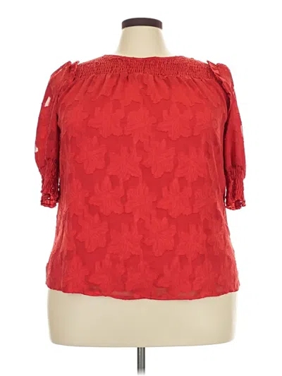 Pre-owned Dokotoo 3/4 Sleeve Blouse In Red