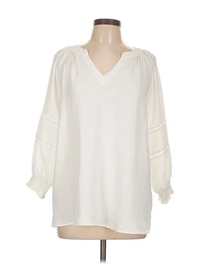Pre-owned Dokotoo 3/4 Sleeve Blouse In White