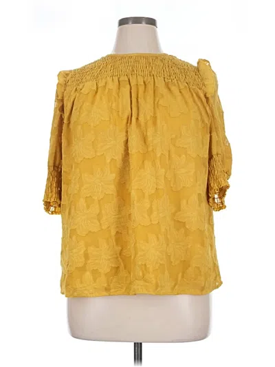 Pre-owned Dokotoo 3/4 Sleeve Blouse In Yellow