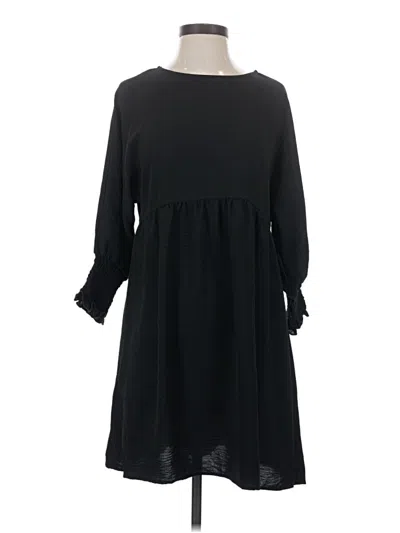 Pre-owned Dokotoo 3/4 Sleeve Top Black Boatneck Tops