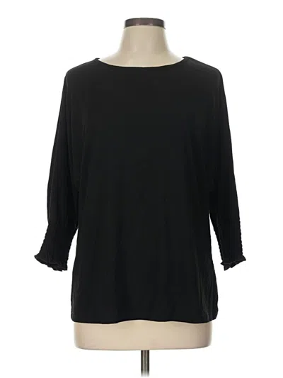 Pre-owned Dokotoo 3/4 Sleeve Top Black Boatneck Tops