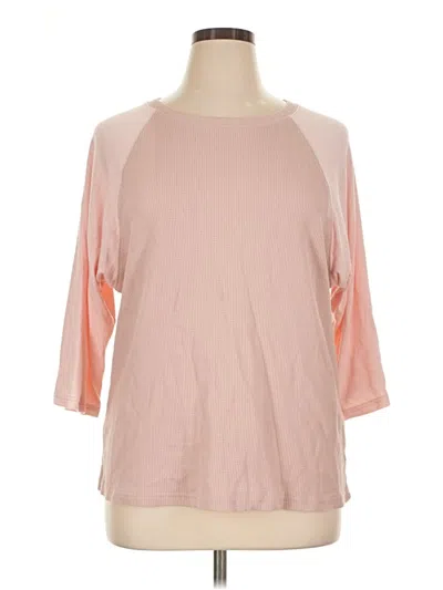Pre-owned Dokotoo 3/4 Sleeve Top Pink Boatneck Tops