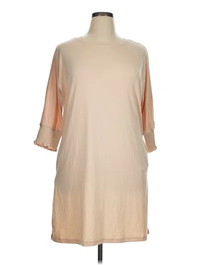 Pre-owned Dokotoo 3/4 Sleeve Top Tan Boatneck Tops