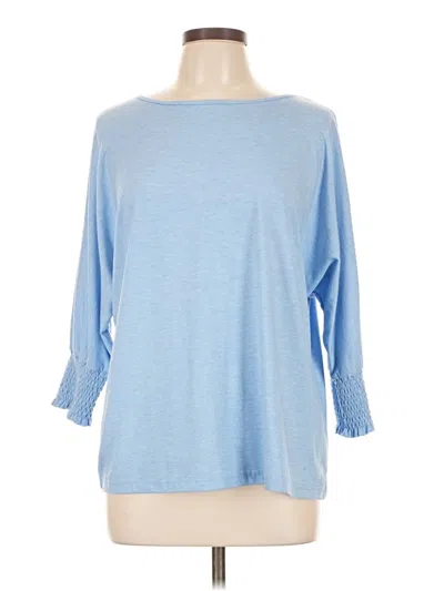 Pre-owned Dokotoo 3/4 Sleeve T-shirt In Blue