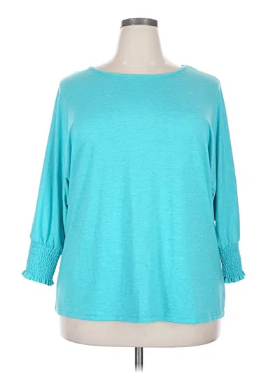 Pre-owned Dokotoo 3/4 Sleeve T-shirt In Blue