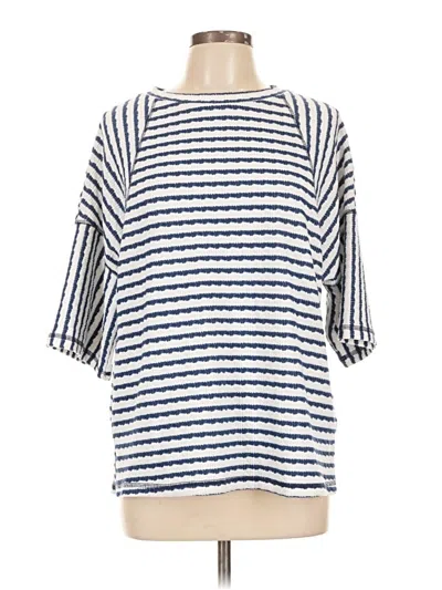 Pre-owned Dokotoo 3/4 Sleeve T-shirt In Blue