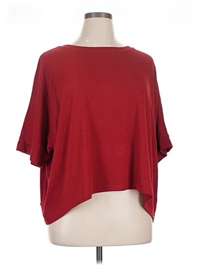 Pre-owned Dokotoo 3/4 Sleeve T-shirt In Burgundy