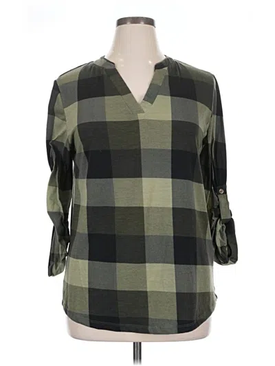 Pre-owned Dokotoo 3/4 Sleeve T-shirt In Green