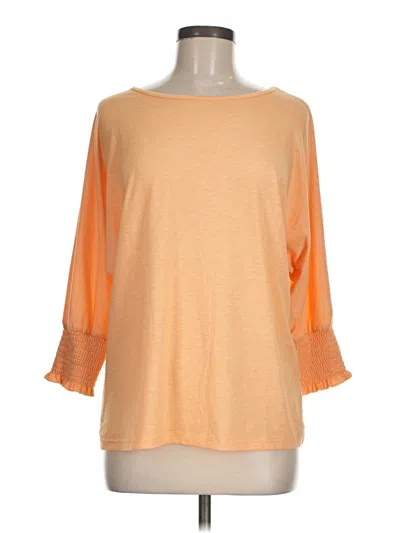 Pre-owned Dokotoo 3/4 Sleeve T-shirt In Orange