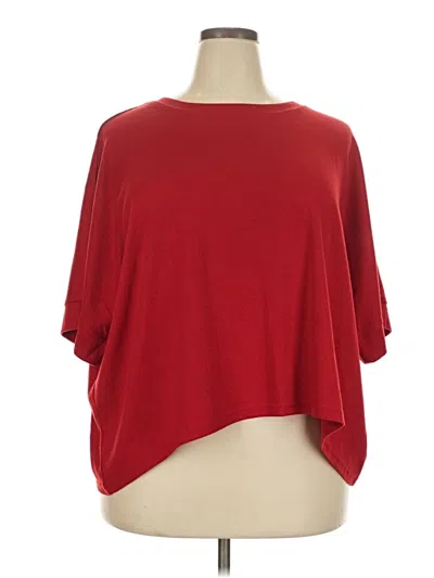 Pre-owned Dokotoo 3/4 Sleeve T-shirt In Red