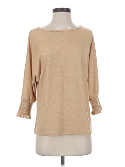 Pre-owned Dokotoo 3/4 Sleeve T-shirt In Tan