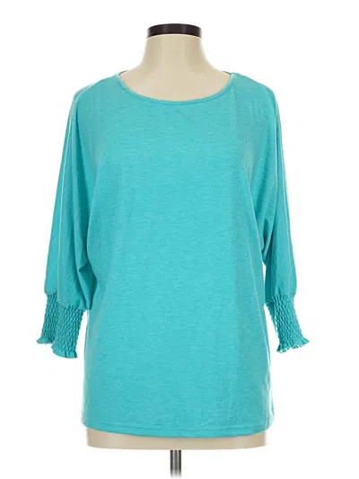 Pre-owned Dokotoo 3/4 Sleeve T-shirt In Teal