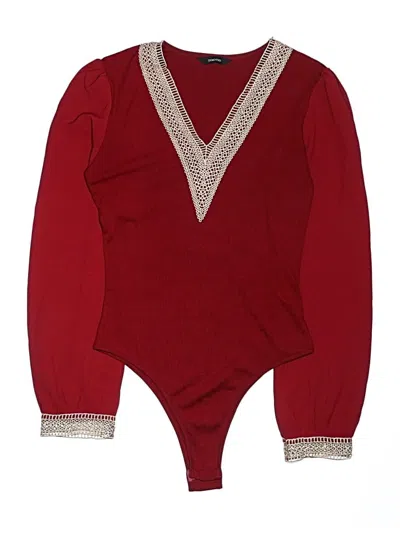 Pre-owned Dokotoo Bodysuit In Burgundy