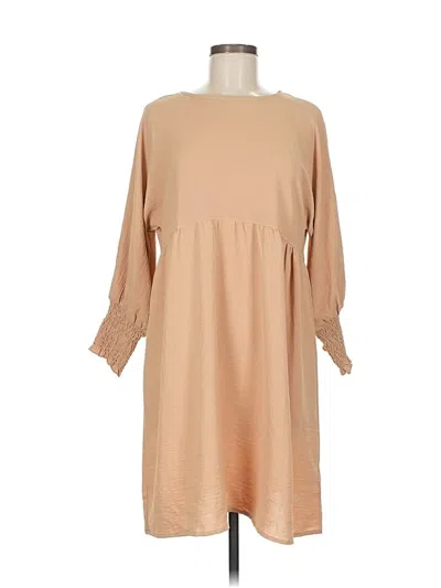 Pre-owned Dokotoo Casual Dress In Brown