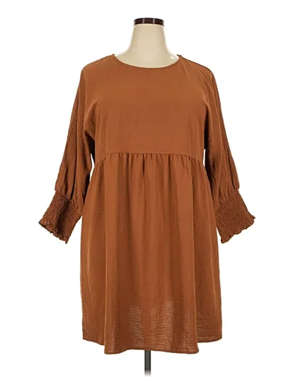 Pre-owned Dokotoo Casual Dress In Brown