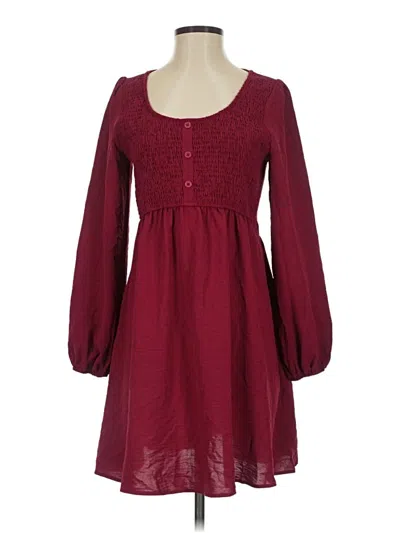 Pre-owned Dokotoo Casual Dress In Burgundy