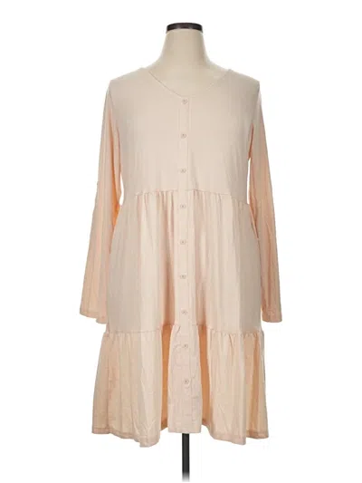 Pre-owned Dokotoo Casual Dress In Tan