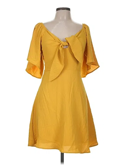 Pre-owned Dokotoo Casual Dress In Yellow