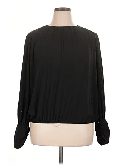 Pre-owned Dokotoo Long Sleeve Blouse In Black