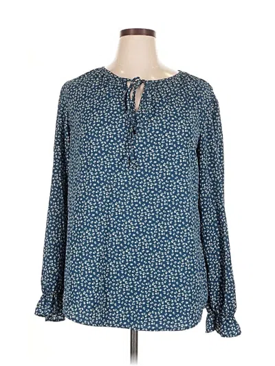 Pre-owned Dokotoo Long Sleeve Blouse In Blue