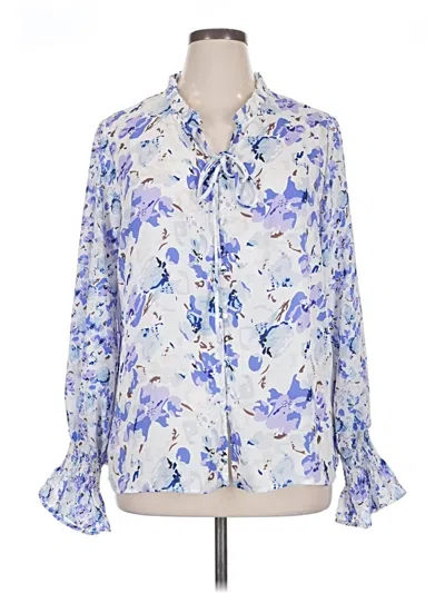 Pre-owned Dokotoo Long Sleeve Blouse In Blue