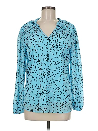 Pre-owned Dokotoo Long Sleeve Blouse In Blue