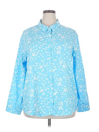 Pre-owned Dokotoo Long Sleeve Blouse In Blue