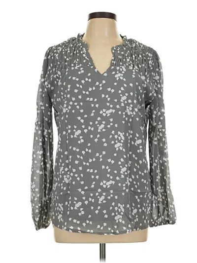 Pre-owned Dokotoo Long Sleeve Blouse In Gray