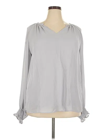 Pre-owned Dokotoo Long Sleeve Blouse In Gray