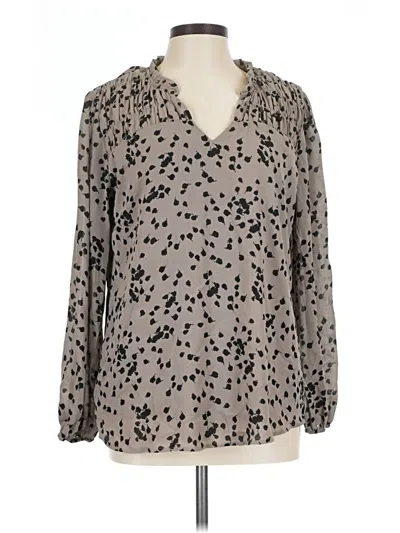 Pre-owned Dokotoo Long Sleeve Blouse In Gray